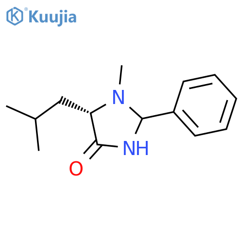 4-IMIDAZOLIDINONE, 1-METHYL-5-(2-METHYLPROPYL)-2-PHENYL-, (5S)- structure