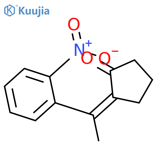 CYCLOPENTANONE, 2-[1-(2-NITROPHENYL)ETHYLIDENE]-, (2E)- structure
