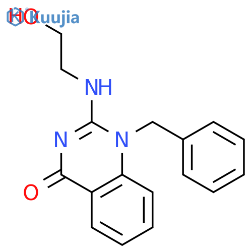 4(1H)-Quinazolinone, 2-[(2-hydroxyethyl)amino]-1-(phenylmethyl)- structure