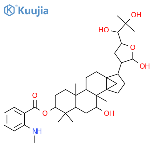 14,18-Cyclo-21,23-epoxyapotirucallane-3,7,21,24,25-pentol; (3β,7α,21ξ,23R,24S)-form, 3-O-(2-Methylaminobenzoyl) structure