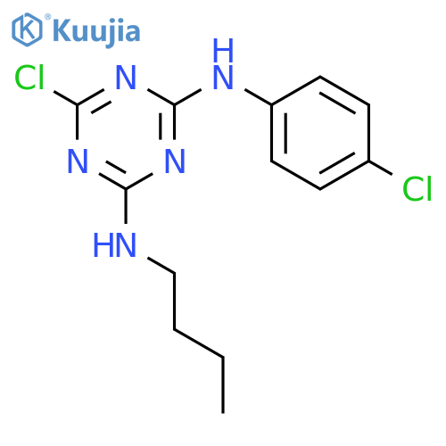 1,3,5-TRIAZINE-2,4-DIAMINE, N-BUTYL-6-CHLORO-N'-(4-CHLOROPHENYL)- structure