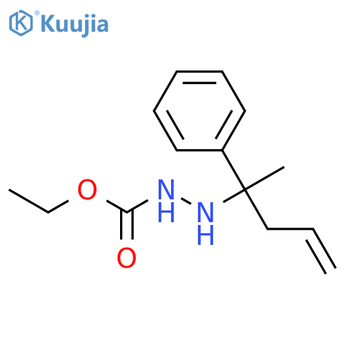 Hydrazinecarboxylic acid, 2-(1-methyl-1-phenyl-3-butenyl)-, ethyl ester structure