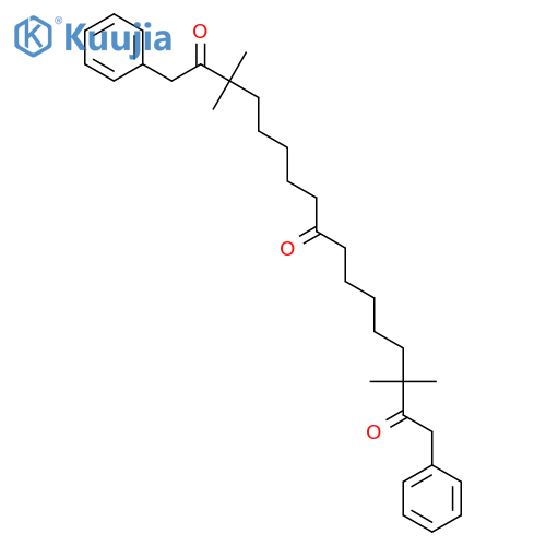 2,9,16-HEPTADECANETRIONE, 3,3,15,15-TETRAMETHYL-1,17-DIPHENYL- structure