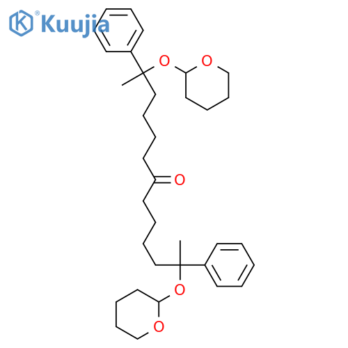 7-TRIDECANONE, 2,12-DIPHENYL-2,12-BIS[(TETRAHYDRO-2H-PYRAN-2-YL)OXY]- structure