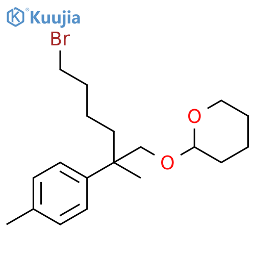 2H-PYRAN, 2-[[6-BROMO-2-METHYL-2-(4-METHYLPHENYL)HEXYL]OXY]TETRAHYDRO- structure
