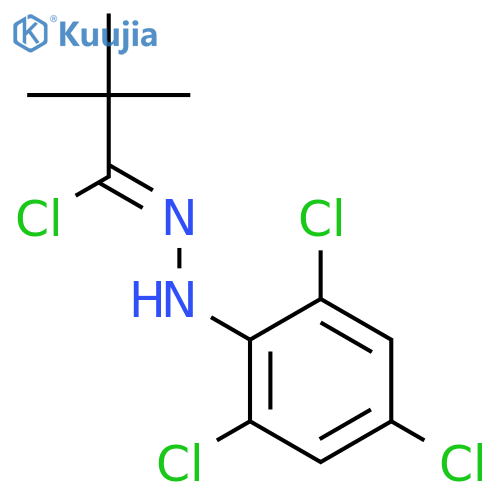 Propanehydrazonoyl chloride, 2,2-dimethyl-N-(2,4,6-trichlorophenyl)- structure