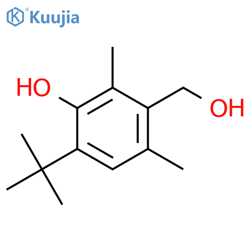 4-tert-Butyl-3-hydroxy-2,6-dimethylbenzyl Alcohol structure