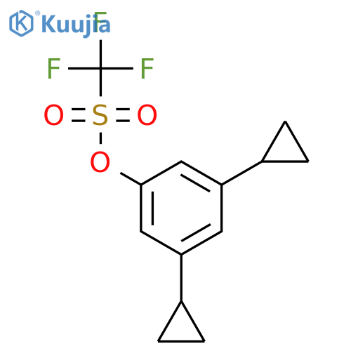 3,5-Dicyclopropylphenyl trifluoromethanesulfonate structure