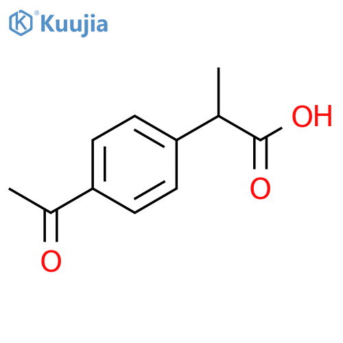 4-Acetyl-α-methylbenzeneacetic acid structure
