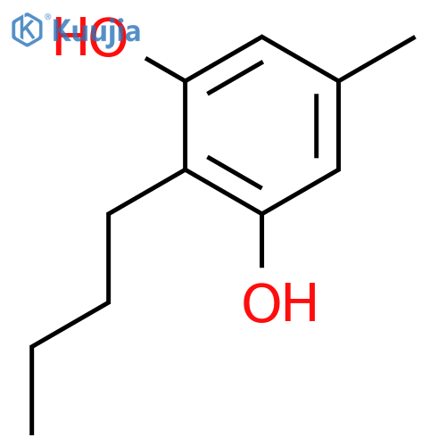 2-Butyl-5-methylbenzene-1,3-diol structure