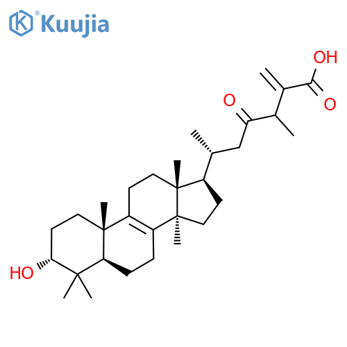 3α-Hydroxy-24-methyl-23-oxo-5α-lanosta-8,25(27)-dien-26-oic acid structure