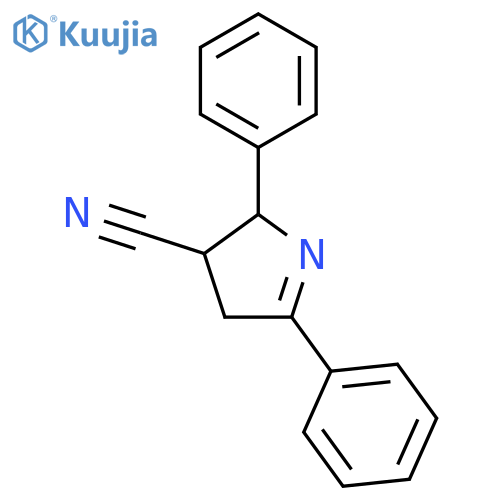 2H-Pyrrole-3-carbonitrile,3,4-dihydro-2,5-diphenyl-, trans- (9CI) structure