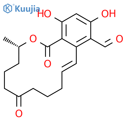 1H-2-Benzoxacyclotetradecin-13-carboxaldehyde,3,4,5,6,7,8,9,10-octahydro-14,16-dihydroxy-3-methyl-1,7-dioxo-, (3S,11E)- structure