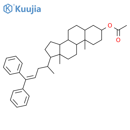 Chol-23-en-3-ol,24,24-diphenyl-, acetate, (3a,5b)- (9CI) structure