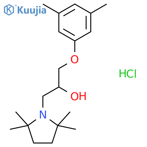 alpha-((3,5-Dimethylphenoxy)methyl)-2,2,5,5-tetramethyl-1-pyrrolidineethanol hydrochloride structure