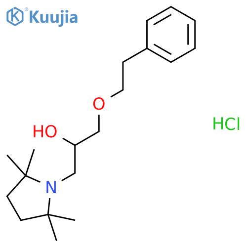 alpha-((2-Phenylethoxy)methyl)-2,2,5,5-tetramethyl-1-pyrrolidineethanol hydrochloride structure