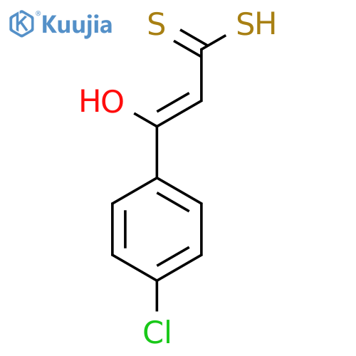 1-(4-Chlorophenyl)-3,3-bis(sulfanyl)prop-2-en-1-one structure