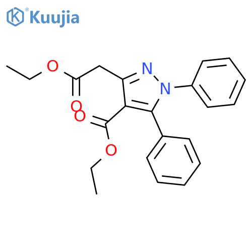 1H-Pyrazole-3-acetic acid, 4-(ethoxycarbonyl)-1,5-diphenyl-, ethyl ester structure