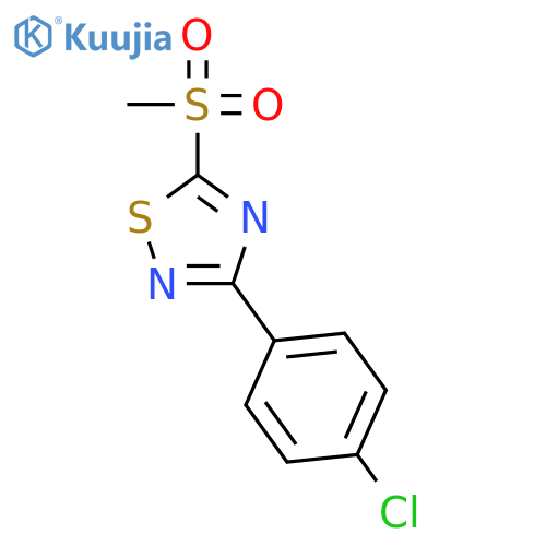 1,2,4-Thiadiazole, 3-(4-chlorophenyl)-5-(methylsulfonyl)- structure