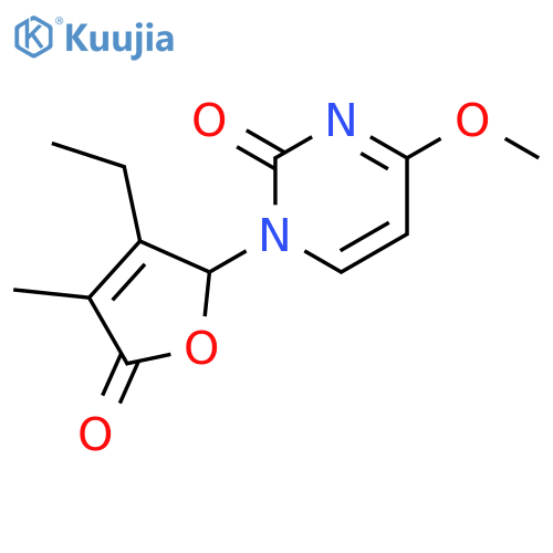 2(1H)-Pyrimidinone,1-(3-ethyl-2,5-dihydro-4-methyl-5-oxo-2-furanyl)-4-methoxy- structure