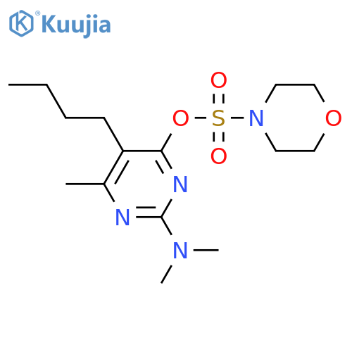 4-Morpholinesulfonic acid, 5-butyl-2-(dimethylamino)-6-methyl-4-pyrimidinyl ester structure