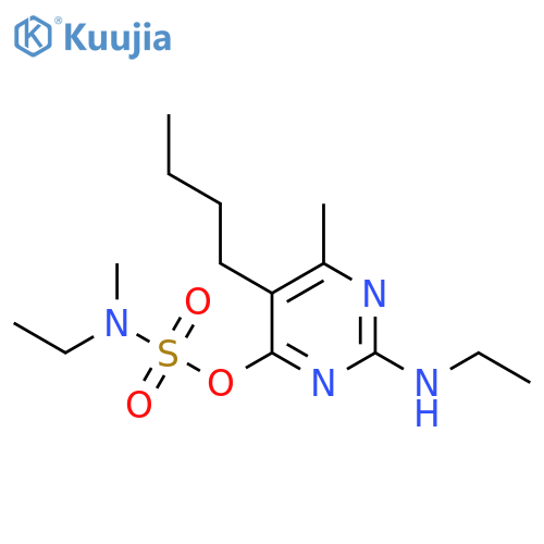 Sulfamic acid, N-ethyl-N-methyl-, 5-butyl-2-(ethylamino)-6-methyl-4-pyrimidinyl ester structure