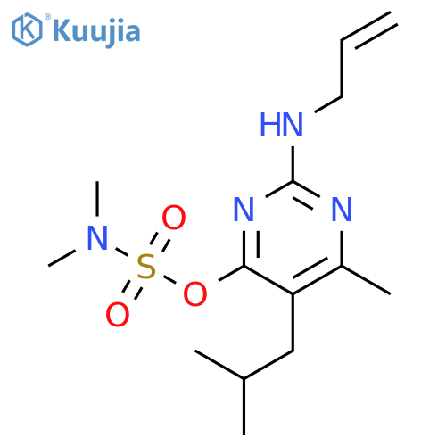 Sulfamic acid, N,N-dimethyl-, 6-methyl-5-(2-methylpropyl)-2-(2-propen-1-ylamino)-4-pyrimidinyl ester structure
