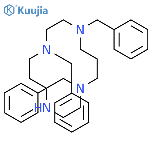 1,4,8,11-Tetraazacyclotetradecane, 1,4,8-tris(phenylmethyl)- structure