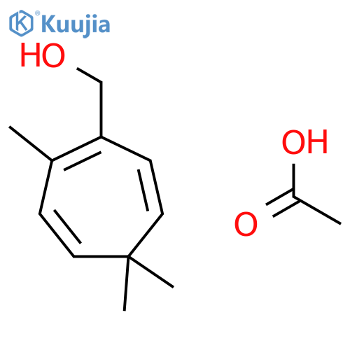 1,3,6-Cycloheptatriene-1-methanol, 2,5,5-trimethyl-, acetate structure