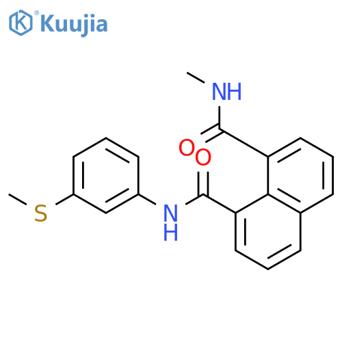 1,8-NAPHTHALENEDICARBOXAMIDE, N-METHYL-N'-[3-(METHYLTHIO)PHENYL]- structure
