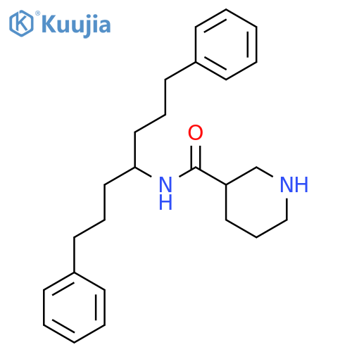 3-Piperidinecarboxamide, N-[4-phenyl-1-(3-phenylpropyl)butyl]- structure