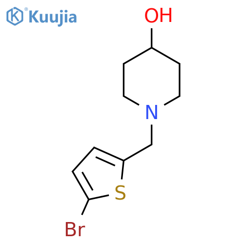 1-[(5-Bromothiophen-2-yl)methyl]piperidin-4-ol structure