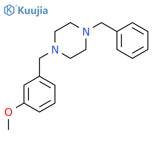 Piperazine, 1-[(3-methoxyphenyl)methyl]-4-(phenylmethyl)- structure