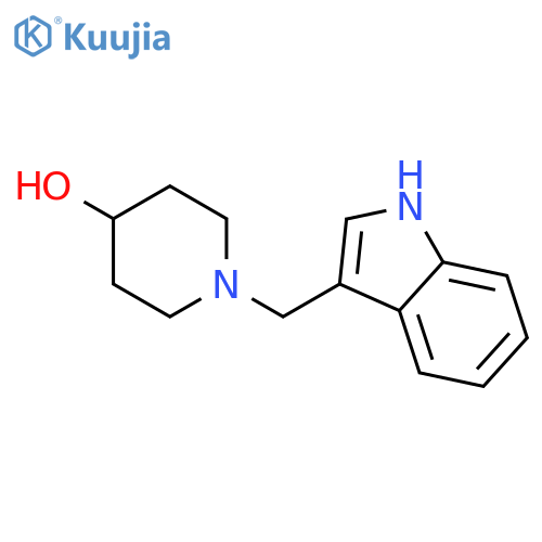 1-(1H-Indol-3-ylmethyl)-4-piperidinol structure