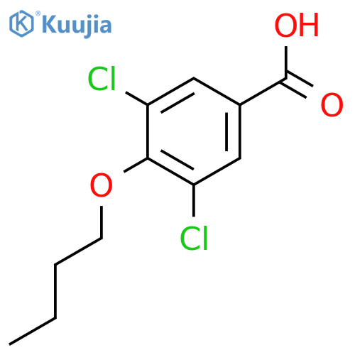 Benzoic acid, 4-butoxy-3,5-dichloro- structure