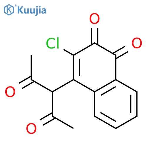 1,2-Naphthalenedione, 4-(1-acetyl-2-oxopropyl)-3-chloro- structure