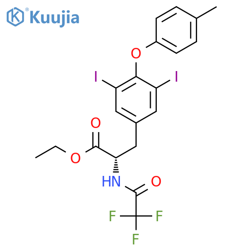 L-Tyrosine, 3,5-diiodo-O-(4-methylphenyl)-N-(trifluoroacetyl)-, ethyl ester structure