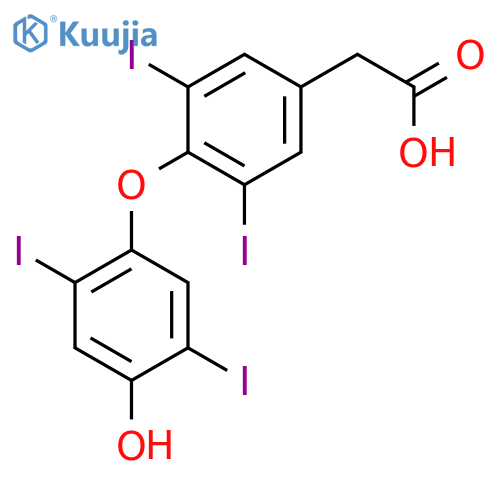 BENZENEACETIC ACID, 4-(4-HYDROXY-2,5-DIIODOPHENOXY)-3,5-DIIODO- structure