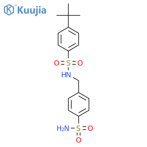 BENZENESULFONAMIDE, N-[[4-(AMINOSULFONYL)PHENYL]METHYL]-4-(1,1-DIMETHYLETHYL)- structure