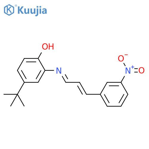 Phenol, 4-(1,1-dimethylethyl)-2-[[3-(3-nitrophenyl)-2-propen-1-ylidene]amino]- structure