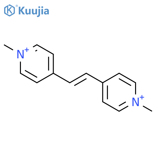 1-Methyl-4-[2-(1-methylpyridin-1-ium-4-yl)ethenyl]pyridin-1-ium structure