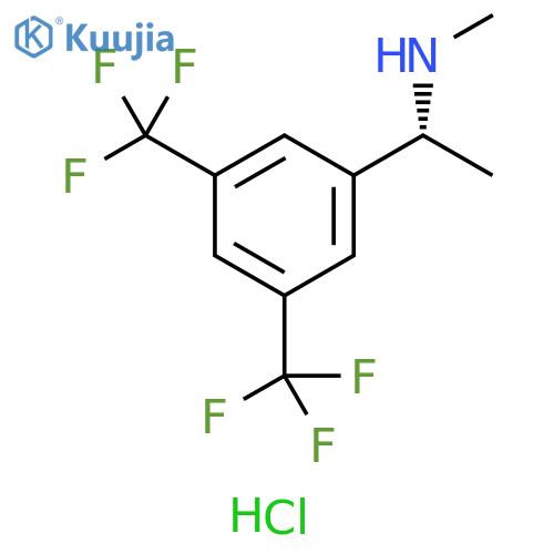 (1R)-1-3,5-bis(trifluoromethyl)phenylethyl(methyl)amine hydrochloride structure