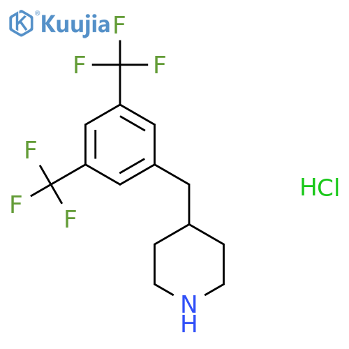 4-[3,5-Bis-(trifluoromethyl)benzyl]piperidine hydrochloride structure