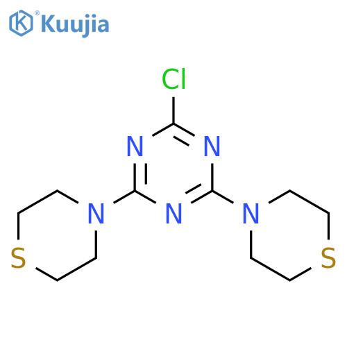 1,3,5-TRIAZINE, 2-CHLORO-4,6-DI-4-THIOMORPHOLINYL- structure