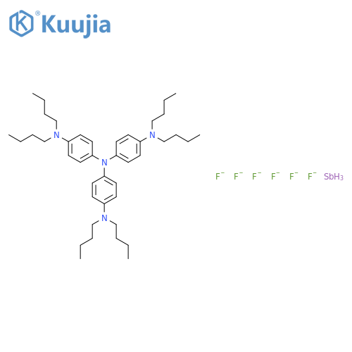 antimony; N,N-dibutyl-N,N-bis[4-(dibutylamino)phenyl]benzene-1,4-diamine; hexafluoride structure