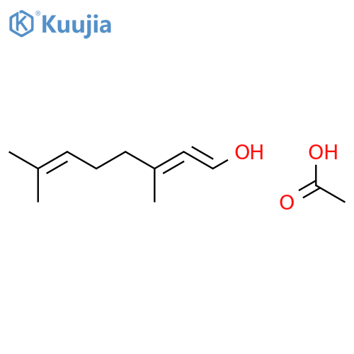 1,2,6-Octatrien-1-ol, 3,7-dimethyl-, acetate structure