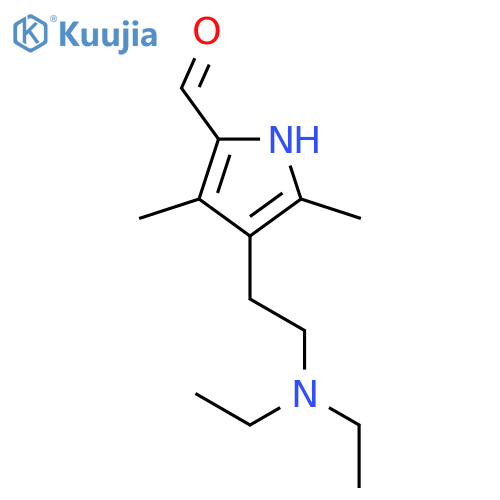 1H-Pyrrole-2-carboxaldehyde, 4-[2-(diethylamino)ethyl]-3,5-dimethyl- structure