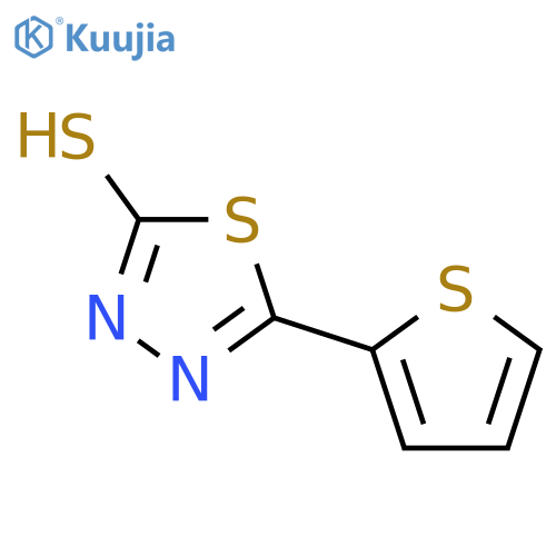 5-(thiophen-2-yl)-1,3,4-thiadiazole-2-thiol structure
