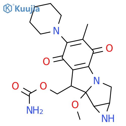 [(8S,8aR)-8a-methoxy-5-methyl-4,7-dioxo-6-(piperidin-1-yl)-1,1a,2,4,7,8,8a,8b-octahydroazireno[2',3':3,4]pyrrolo[1,2-a]indol-8-yl]methyl carbamate structure