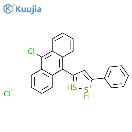 1,2-Dithiol-1-ium, 3-(10-chloro-9-anthracenyl)-5-phenyl-, chloride (1:1) structure